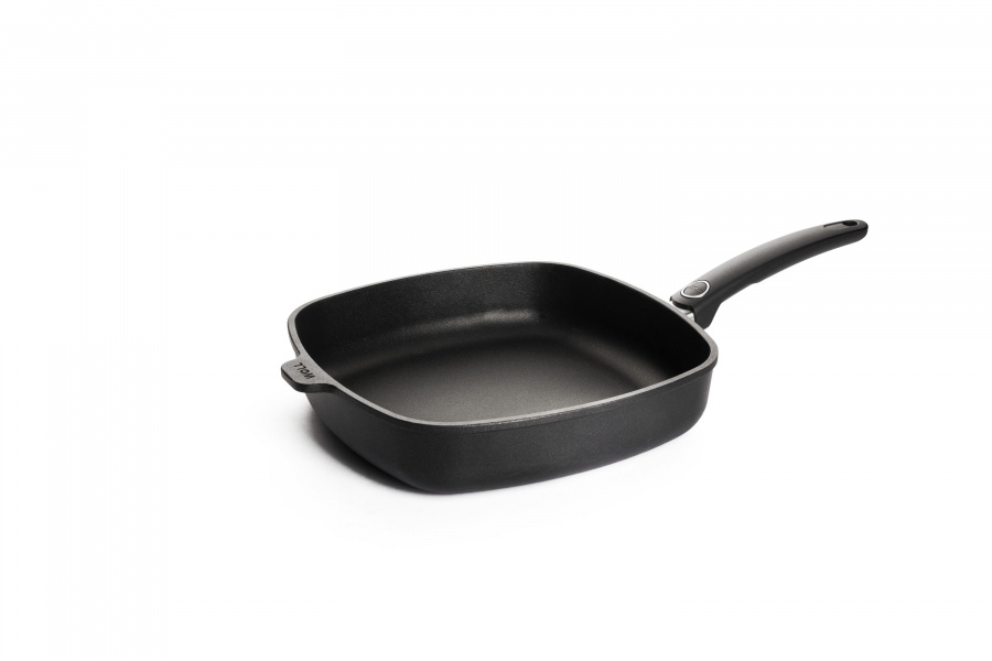 Сковорода квадратная WOLL h-65 см 28*28 см фиксированная ручка Titanium Nowo Induction