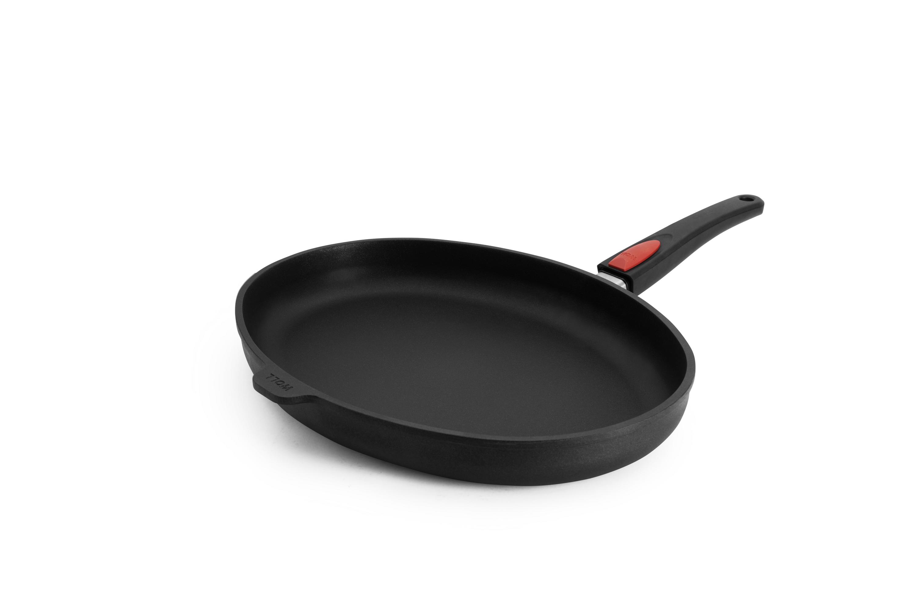 Сковорода WOLL для рыбы овальная со съемной ручкой h-5 см 38*28 см Diamond Titan Best Induction