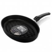 Сковорода гриль овальная 35х24 см h 5 см съемная ручка Frying Pans AMT