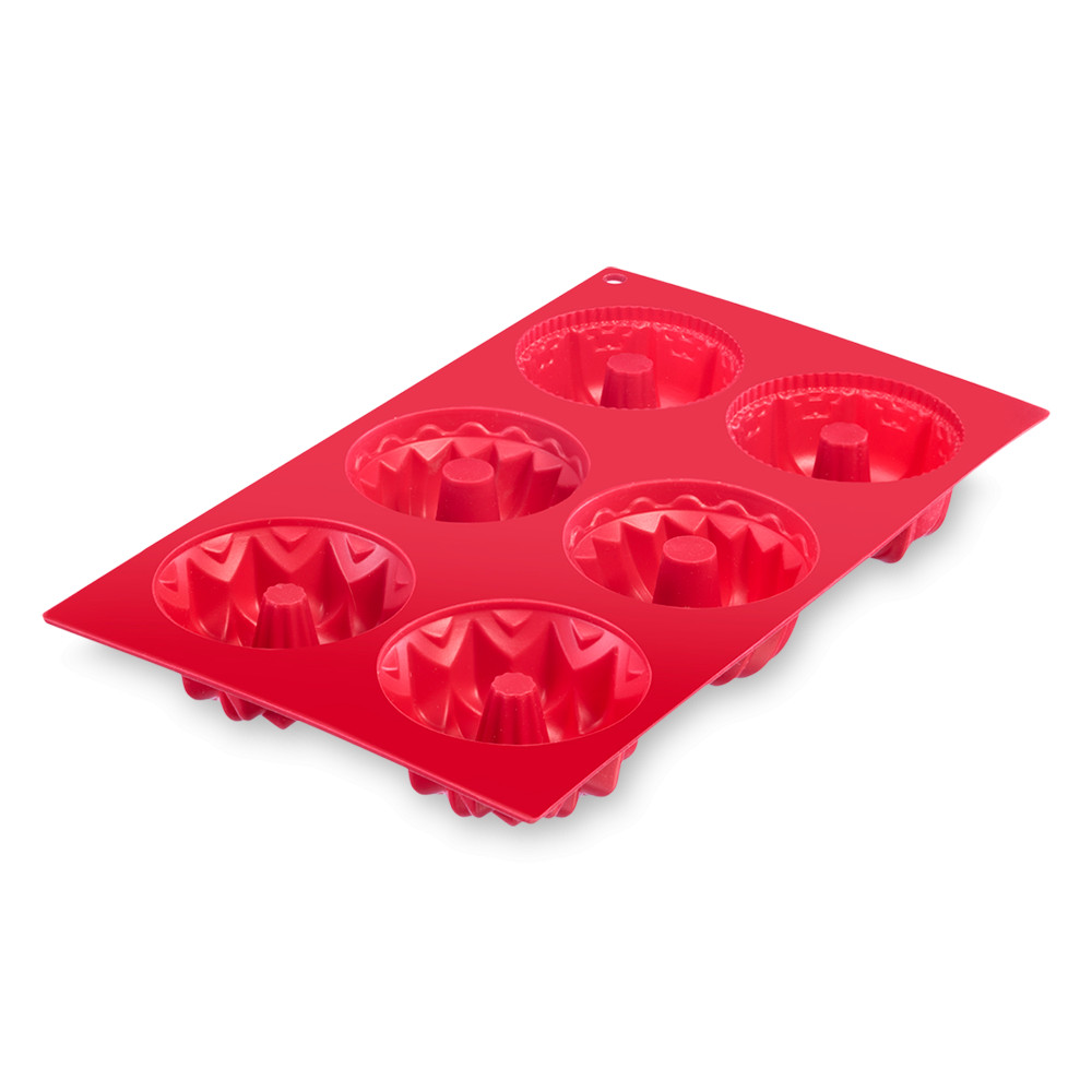 Форма для 6-ти маффинов силикон цвет-красный серия Silicone  Westmark