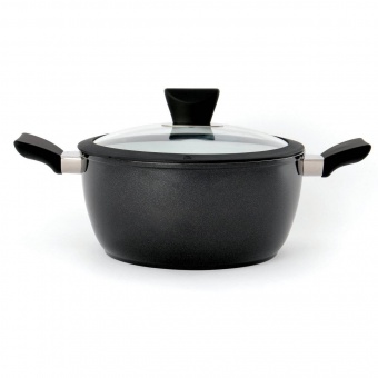 Кастрюля с крышкой 24см 4,6л Eclipse black and white - фото в интернет-магазине Kupiwoll