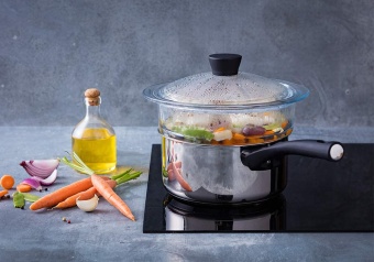 Вставка-пароварка в кастрюлю PYREX, d 20 см, стекло - фото в интернет-магазине Kupiwoll
