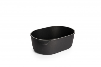 Утятница WOLL с ситом и стеклянной крышкой h-12 см, 32*22 см, 6 л Titanium Nowo - фото в интернет-магазине Kupiwoll