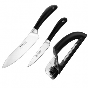 Набор кухонных ножей 2 штуки, точилка, Signature knife, , Robert Welch - фото в интернет-магазине Kupiwoll
