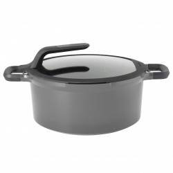 Кастрюля с крышкой 28см 7,3л Gem grey