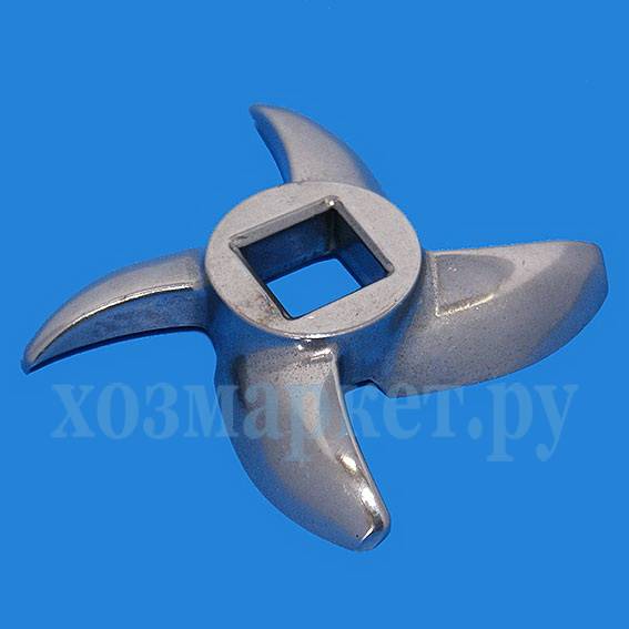 Нож #22 для мясорубки KOLBE (Enterprise TS22)(Кв. 13,2мм)( под решетку D-82мм)