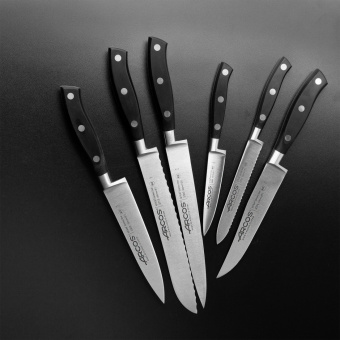 Набор из 6-ти кухонных ножей на подставке из дуба, серия Riviera, AR/RIV-150323, ARCOS - фото в интернет-магазине Kupiwoll
