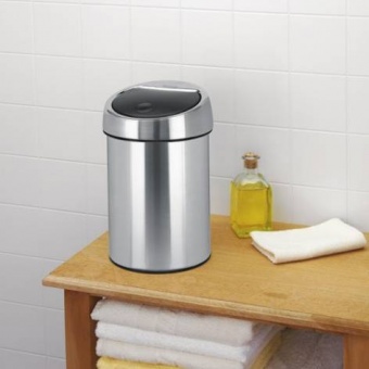 Мусорный бак Touch Bin (3л), Матовая сталь, BRABANTIA - фото в интернет-магазине Kupiwoll