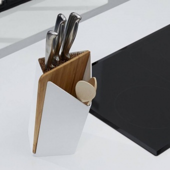 Подставка для кухонных инструментов и ножей forminimal белый - фото в интернет-магазине Kupiwoll