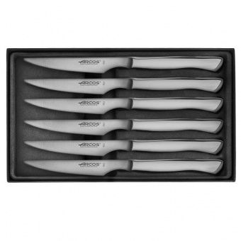 Набор столовых ножей для стейка 6 штук рукоять нержавеющая сталь  Steak Knives - фото в интернет-магазине Kupiwoll
