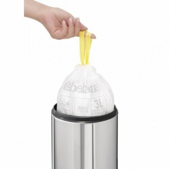 Мусорный бак Touch Bin (3л), Полированная сталь, BRABANTIA - фото в интернет-магазине Kupiwoll