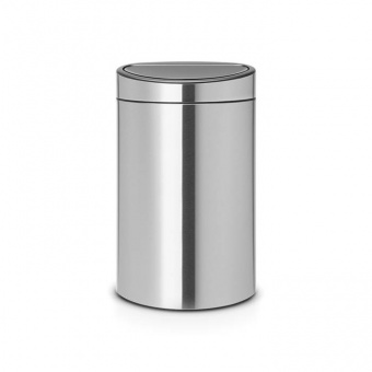 Мусорный бак Touch Bin New (40 л), Стальной матовый - фото в интернет-магазине Kupiwoll
