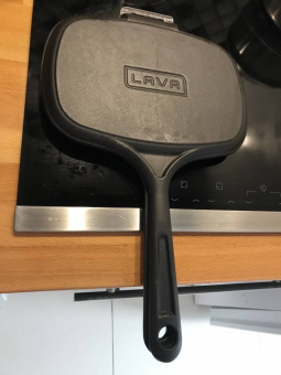 Литая чугунная двойная сковорода для стейков и сендвичей LAVA ECO 18x26см - фото в интернет-магазине Kupiwoll