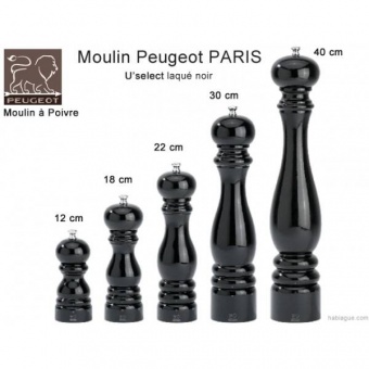 Мельница Paris Peugeot для соли, 12 см, черный лак - фото в интернет-магазине Kupiwoll
