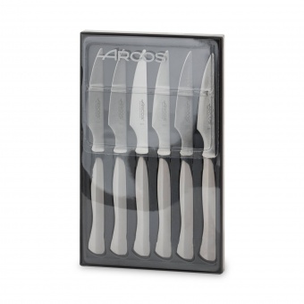Набор столовых ножей для стейка 6 штук рукоять нержавеющая сталь  Steak Knives - фото в интернет-магазине Kupiwoll