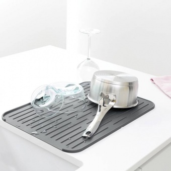 Силиконовый коврик для сушки посуды Темно-серый Brabantia - фото в интернет-магазине Kupiwoll