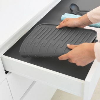Силиконовый коврик для сушки посуды Темно-серый Brabantia - фото в интернет-магазине Kupiwoll