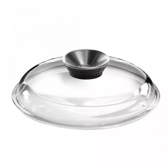 Крышка стеклянная, с арома-ручкой-дозатором, диаметр 28 см, серия Glass Aroma Lids, AMT - фото в интернет-магазине Kupiwoll