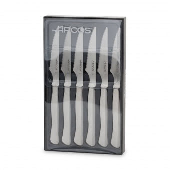Набор столовых ножей для стейка 6 шт рукоять нержавеющая  серия Steak Knives  ARCOS - фото в интернет-магазине Kupiwoll
