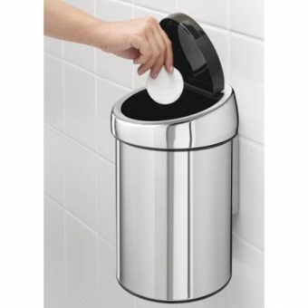Мусорный бак Touch Bin (3л), Полированная сталь, BRABANTIA - фото в интернет-магазине Kupiwoll