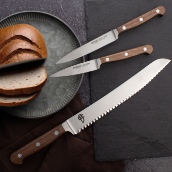 Нож Berger Cutlery для хлеба 20 см, серия Classic Walnut - фото в интернет-магазине Kupiwoll