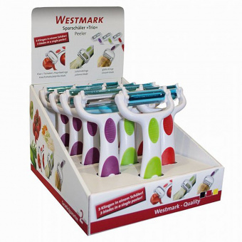 Овощечистка с тремя поворотными лезвиями серия Plastic tools  Westmark - фото в интернет-магазине Kupiwoll
