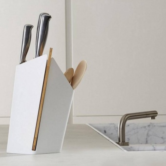 Подставка для кухонных инструментов и ножей forminimal белый - фото в интернет-магазине Kupiwoll