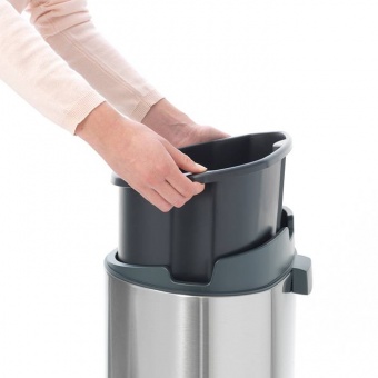 Мусорный бак Touch Bin New (40 л), Стальной матовый - фото в интернет-магазине Kupiwoll