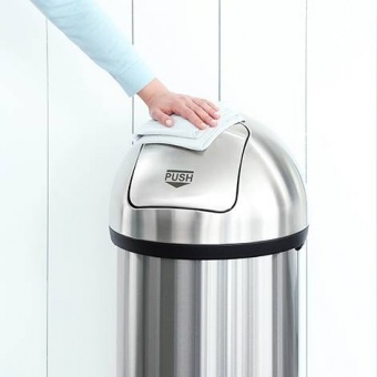 Мусорный бак Push Bin (60 л), Стальной матовый - фото в интернет-магазине Kupiwoll
