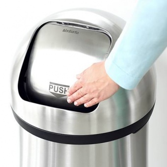 Мусорный бак Push Bin (60 л), Стальной матовый - фото в интернет-магазине Kupiwoll