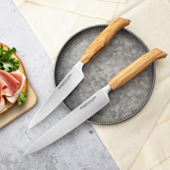 Нож Berger Cutlery для нарезки 21 см, серия Ergo Line Olive - фото в интернет-магазине Kupiwoll