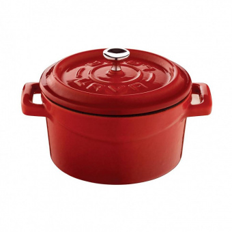 Литая чугунная кастрюля с крышкой LAVA RED 10см - фото в интернет-магазине Kupiwoll