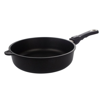 Сковорода глубокая диаметр 26 см h 7 см съемная ручка Frying Pans AMT - фото в интернет-магазине Kupiwoll